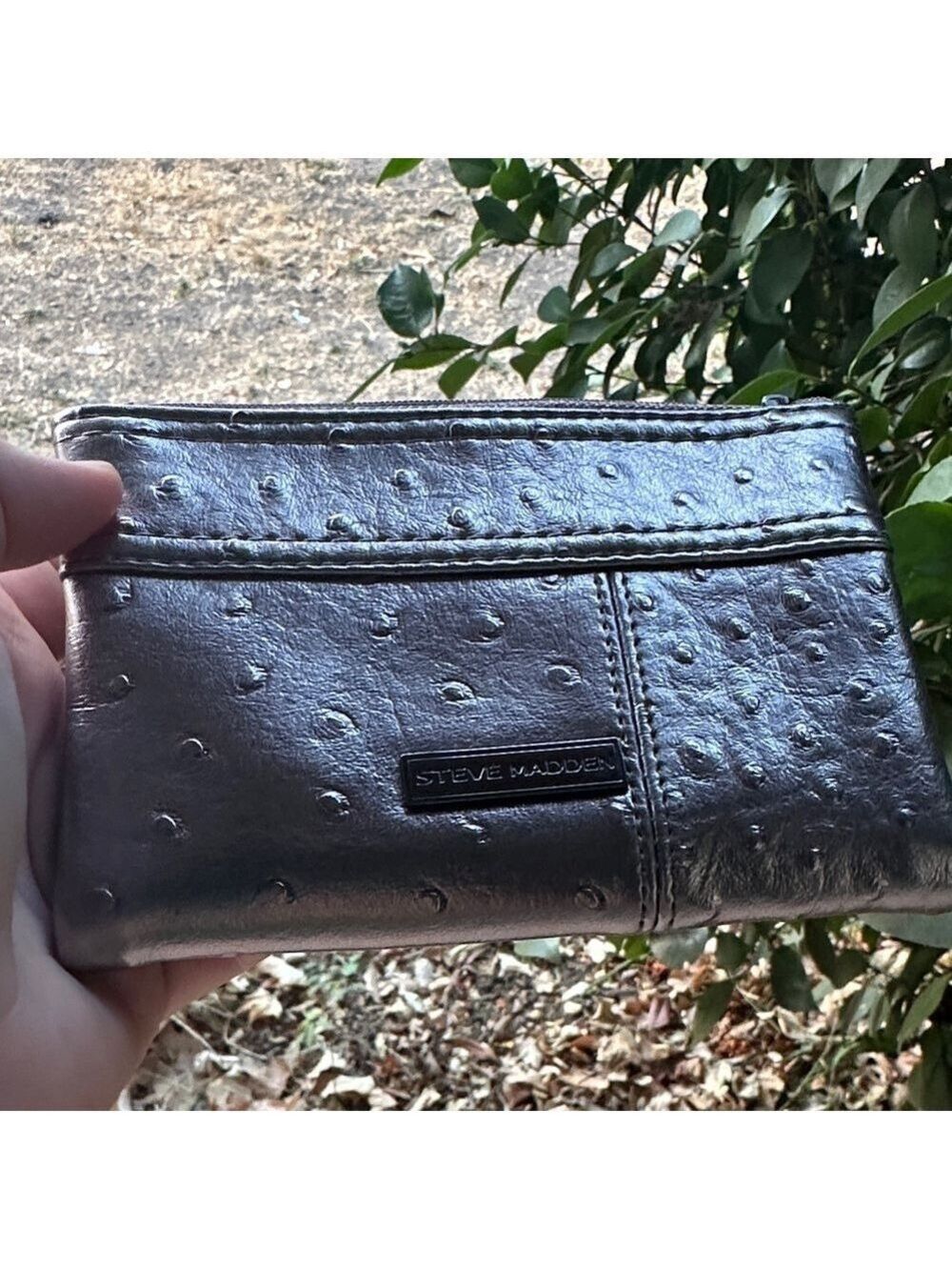Steve Madden Shimmering Silver Wristlet - Picture 5 of 15